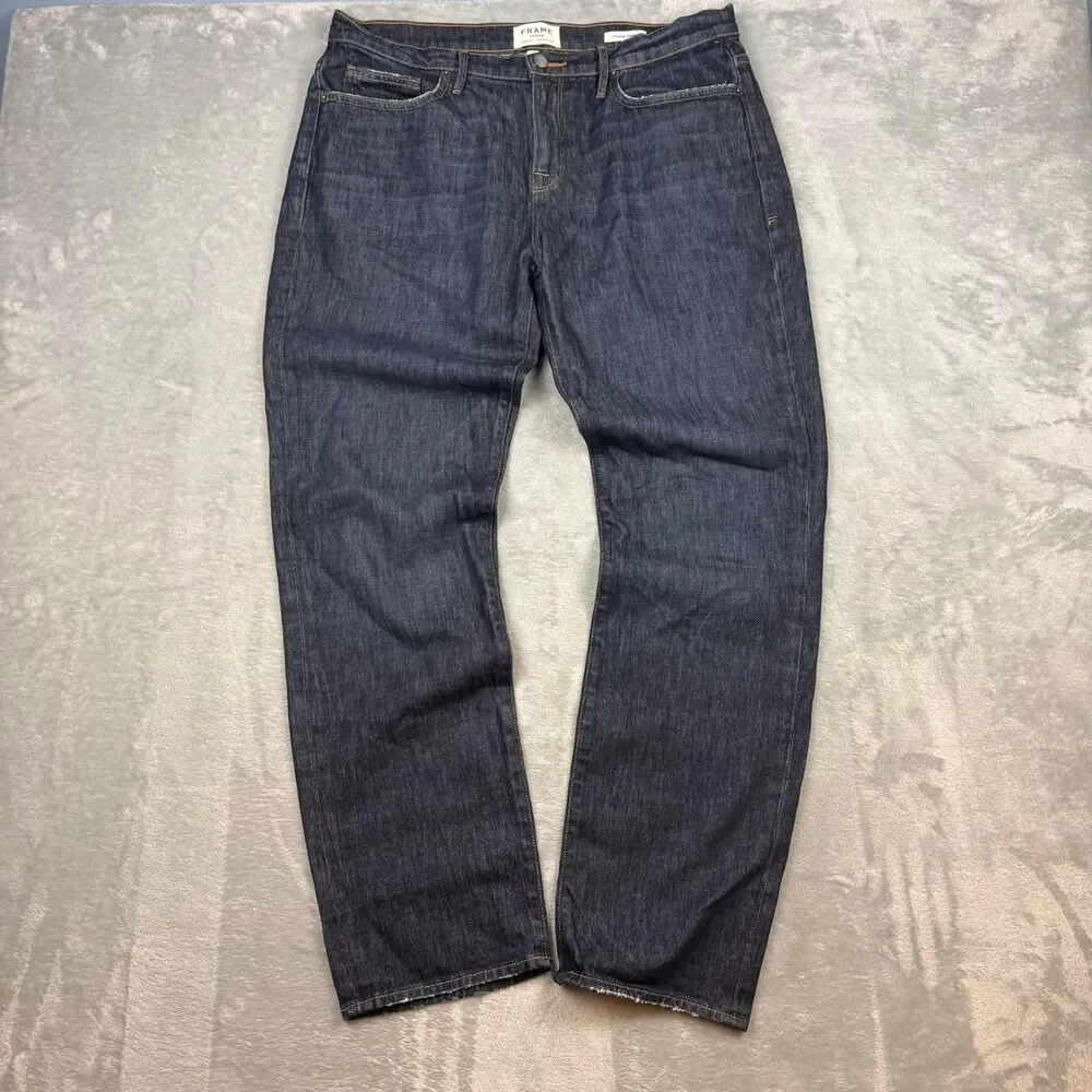 Frame Men's Navy and Blue Jeans